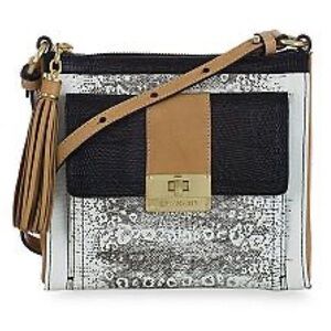 Brahmin Black and Tan Crossbody Bag